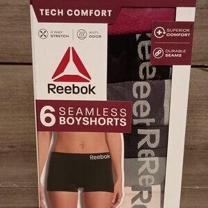Reebok Women Pack of 6 Seamless Boyshorts Size Small Brand New Color Variety